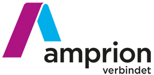 Amprion-Logo Hier sieht man das Logo der Firma Amprion für die ich als Medientrainerin, Moderatorin und Leiterin von Lessons Learned Workshops tätig bin.